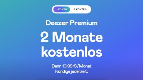 deezer 2 monate gratis
