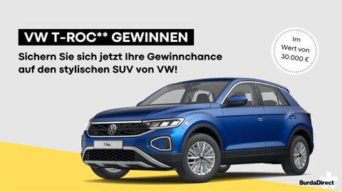 Gewinne einen VW T-Roc im Wert von 30.000€