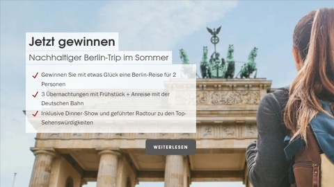 Gewinne mit etwas Glück eine Berlin-Reise für 2 Personen