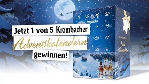 Krombacher Adventskalender Gewinnspiel