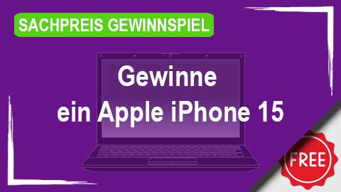 Gewinne mit homeplaza bei dem Sachpreisgewinnspiel ein Apple iPhone 15